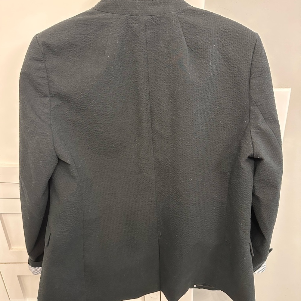 J. Crew Black Crepe Textured Blazer NWT 8 $228 - Picture 3 of 4